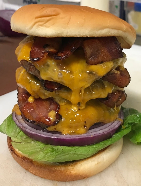 Triple Bacon Cheese Burger Mountain Harbour